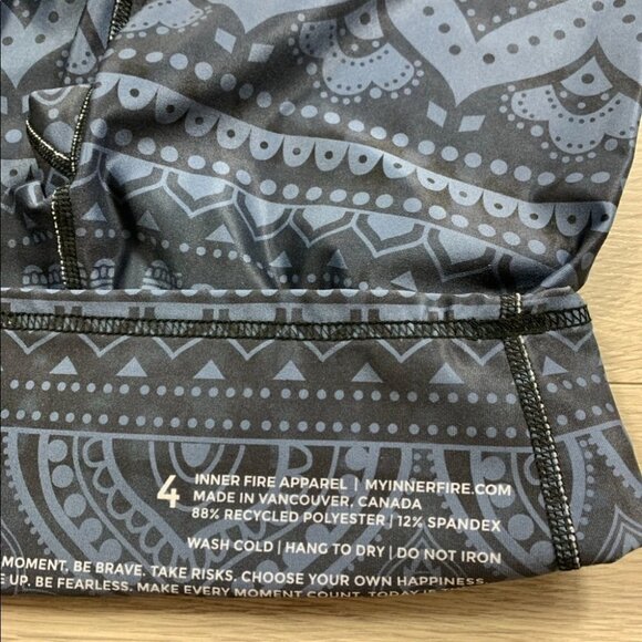 My Inner Fire Sacred Elephant Print Yoga Capri Crop Leggings - Picture 8 of 12